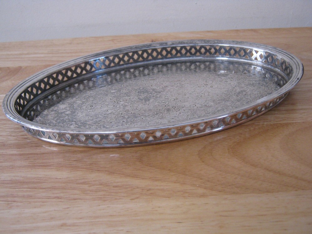 The Sheffield Silver Co. Vintage Oval Vanity Tray