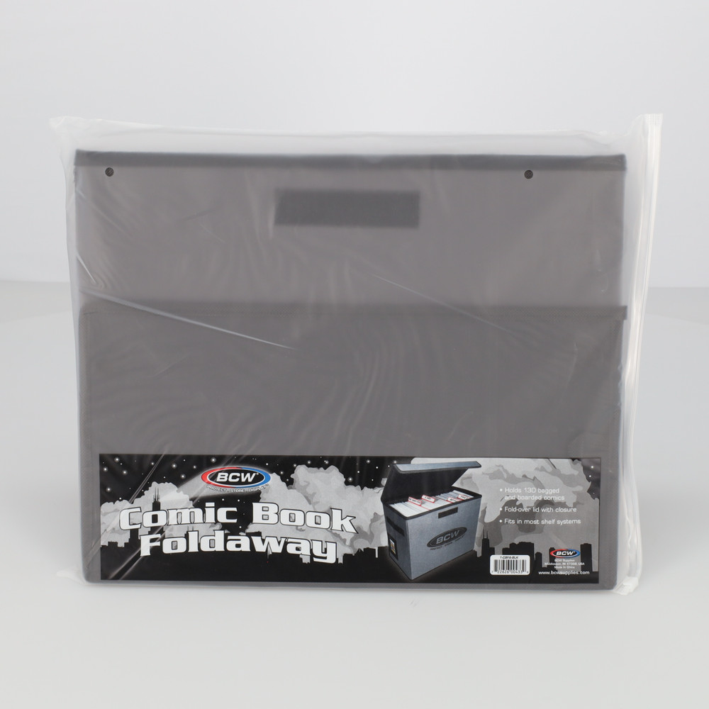 (12) BCW Foldaway Comic Book Storage Box Light-Weight Collapsible Modern/Silver
