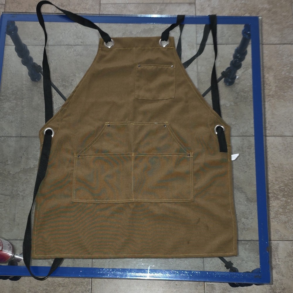 Three salon Work Aprons Brown, Black, & Tan with Multiple Pockets Unisex
