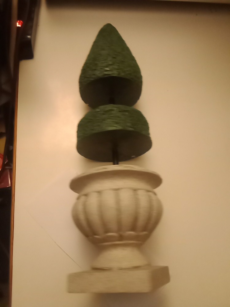 ARTIFICIAL SMALL HOME DECOR POTTED GREEN TOPIARY TREE 16 1/2" HIGH NEW 1997