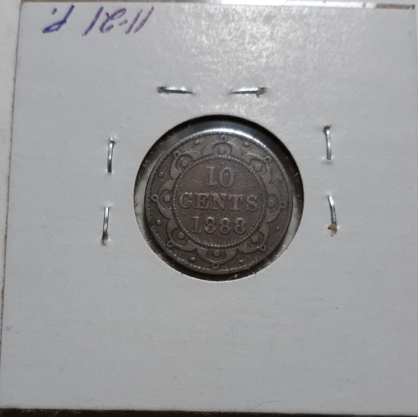 NEWFOUNDLAND 1888 10c GOOD CONDITION