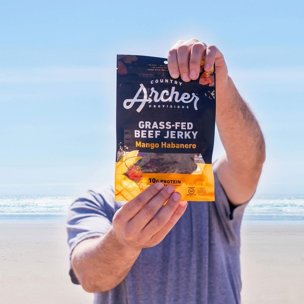 Country Archer Grass-Fed Beef Jerky - Snack Pack, Jerky...