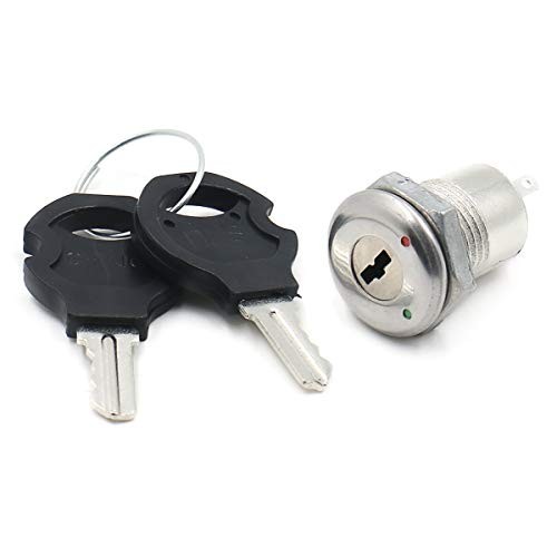 Mouting Hole Size 11mm 0.43'' On Off Two Terminals Keyswitch Keylock Switch