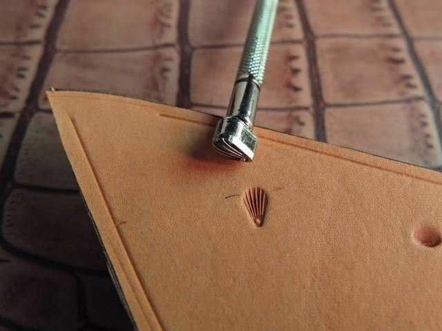 Stainless Steel leather craft seashell Geometric Decorative pattern Stamp Tool