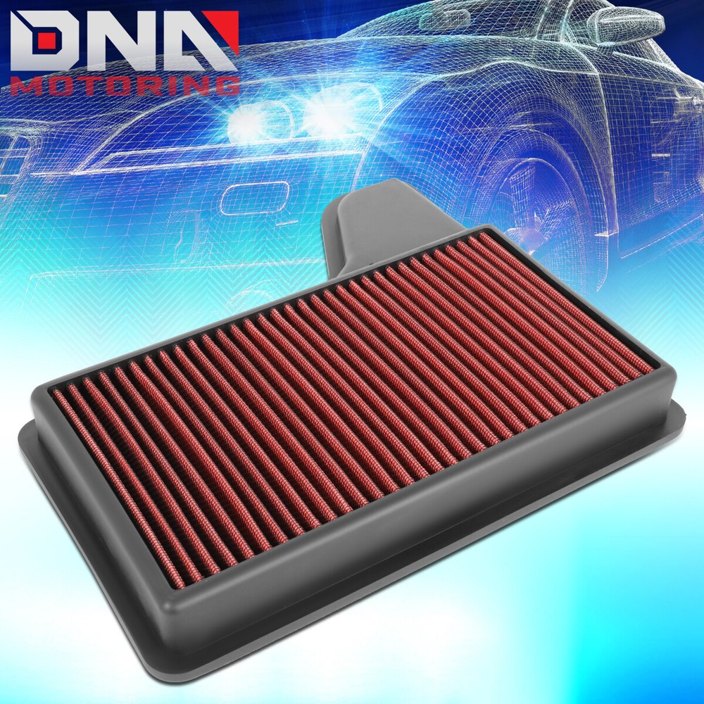 FOR 2015-2019 FORD MUSTANG RED HIGH FLOW ENGINE DROP-IN COLD AIR FILTER PANEL