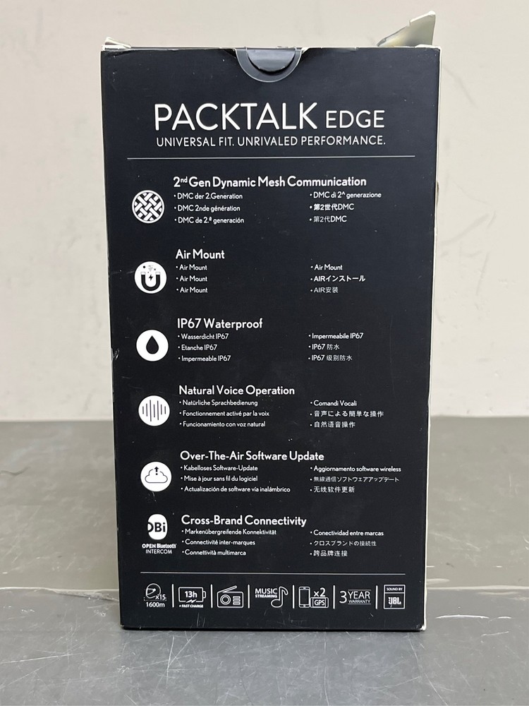 Cardo PACKTALK Edge Motorcycle Bluetooth Communication System Headset Intercom