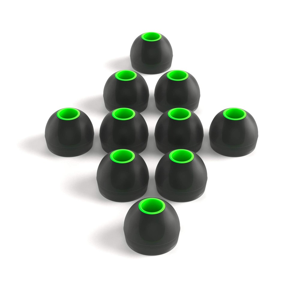 Silicone Replacement Earbud Tips, Noise Isolation in-Ear Buds - 10 Medium