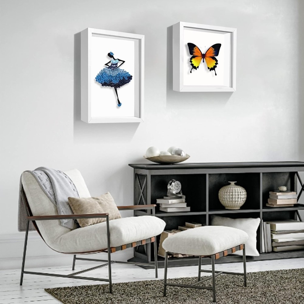 Versatile 5x5 Square Shadow Box Frame for Home or Office