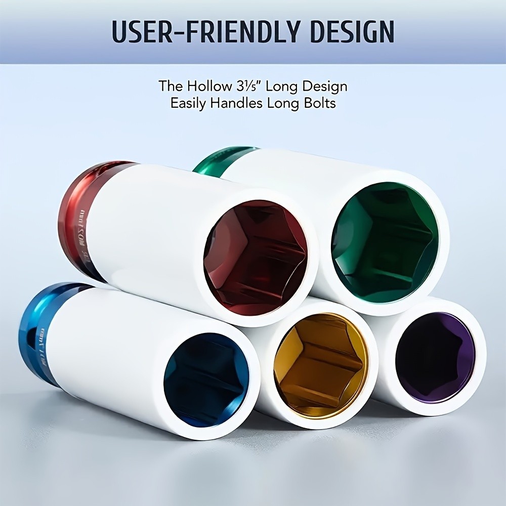 Tire Lug Nut Socket Set - Scratch-Free, Multi-Size for Car Wheel Repair