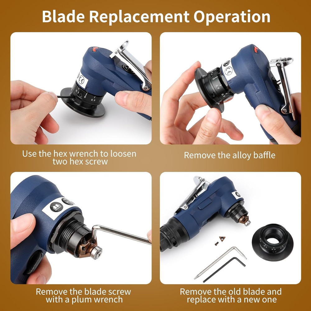 2 in 1 Pneumatic Chamfering Tool - Mini Air Chamfer Tool for C & R Deburring, 45