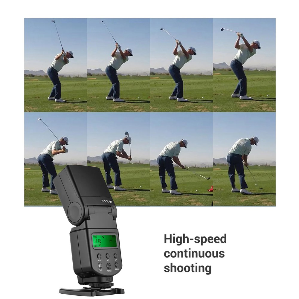 Andoer Universal Flash Speedlite GN40 Adjustable LED Fill Light On-camera Flash