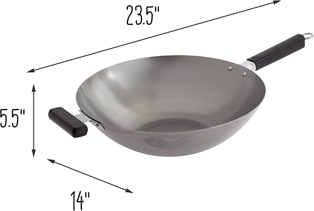 Joyce Chen Flat Bottom Wok, Standard, Metal
