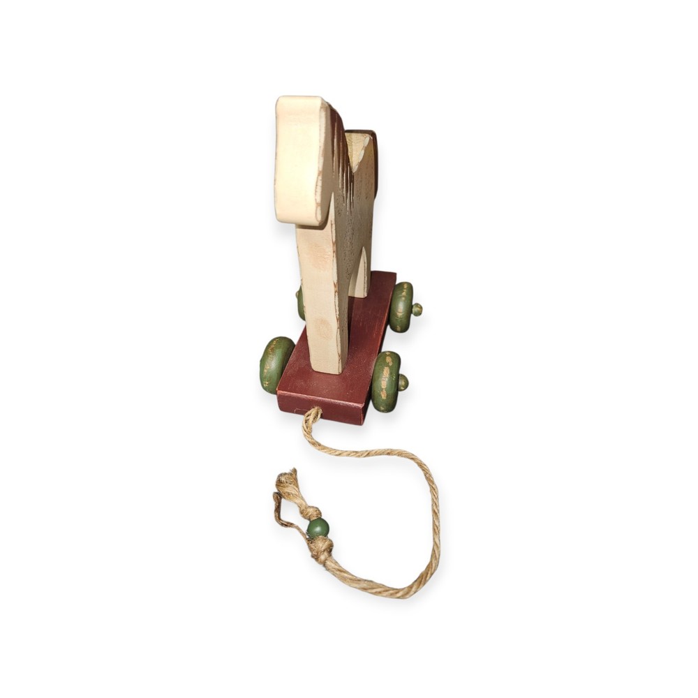 Vintage Pull Horse on wheels Primitive Folk Art