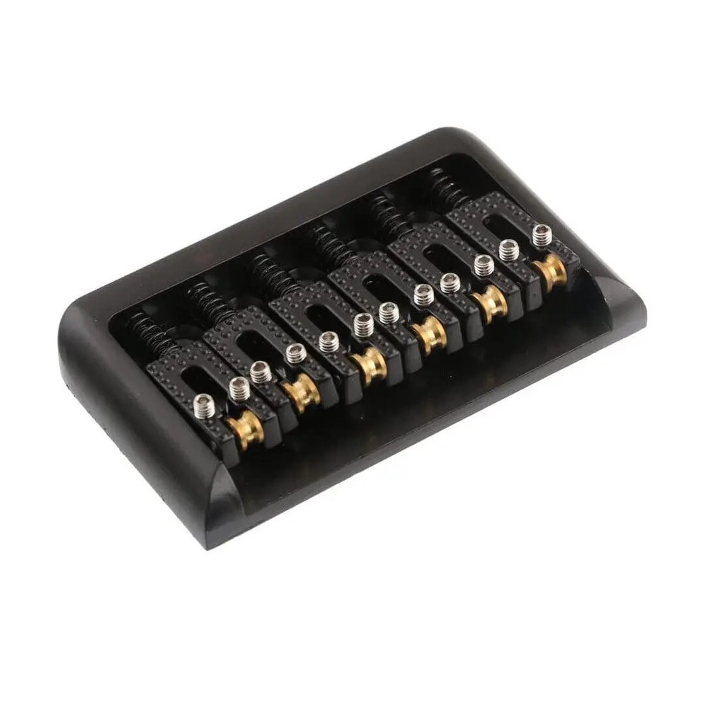 6 string Fixed Hardtail Roller Saddle Bridge for Strat Tele Electric Guitar