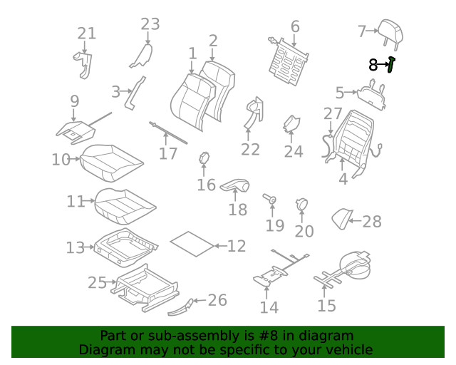 Genuine GM Headrest Guide 13139357