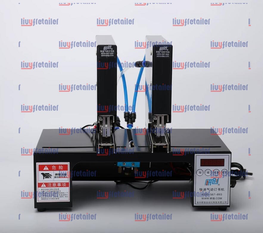 Double Head Automatic Electric Stapler Binding Machine Pneumatic Bookbinding