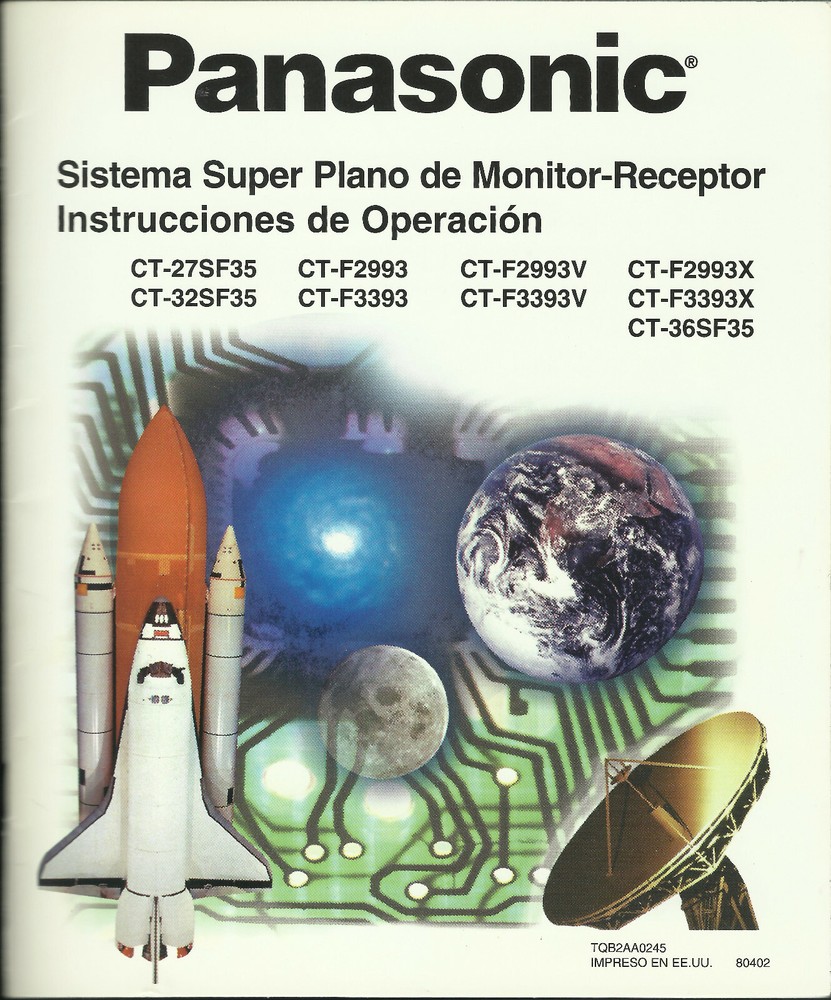 Printed Operating Instructions Panasonic SuperFlat System Monitor-Receiver