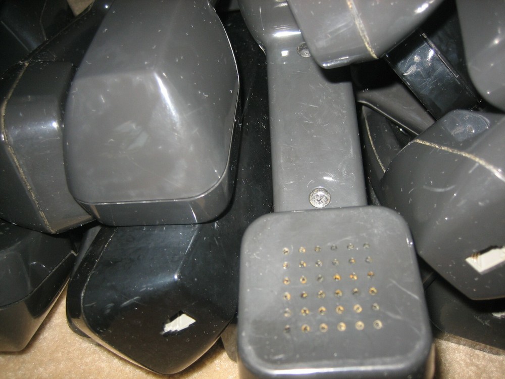 Two (2) OEM Vodavi Starplus Handset Black (Cords Optional)