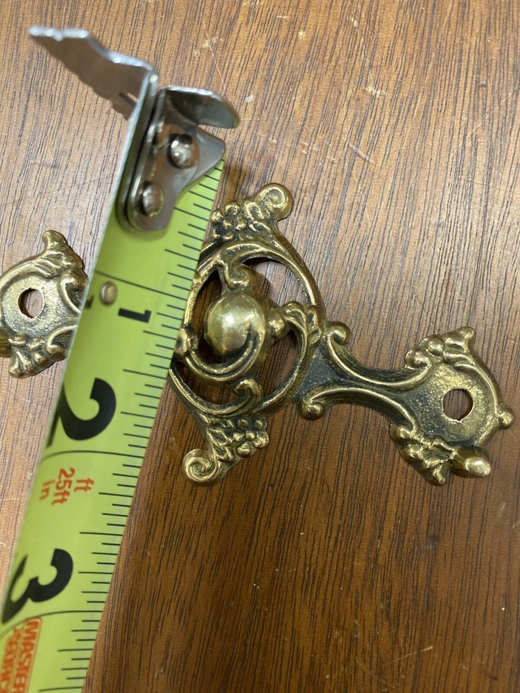 3” Victorian Ornate Brass swing handle pull Reproduction Hardware NEW