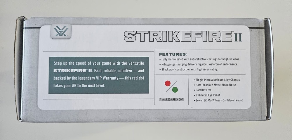 Vortex Optics Strikefire II 4 MOA Red Dot Sight. Open Box