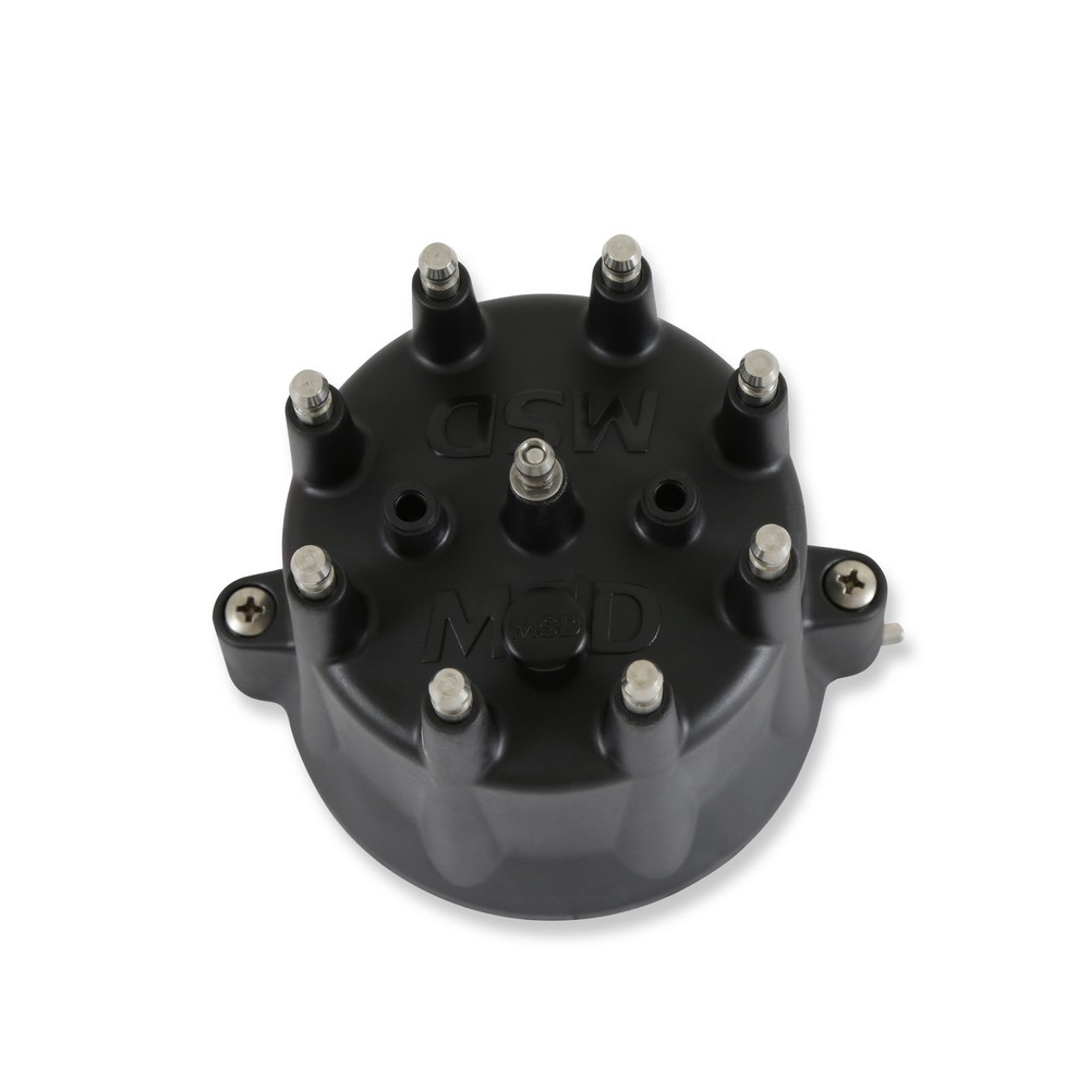 84333 MSD Distributor Cap - V8 - HEI Terminals - Black - Spark Plug Wire