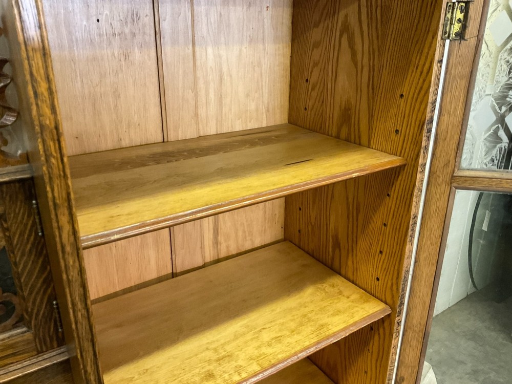 Antique Oak Double Side By Side Secretary Bookcase