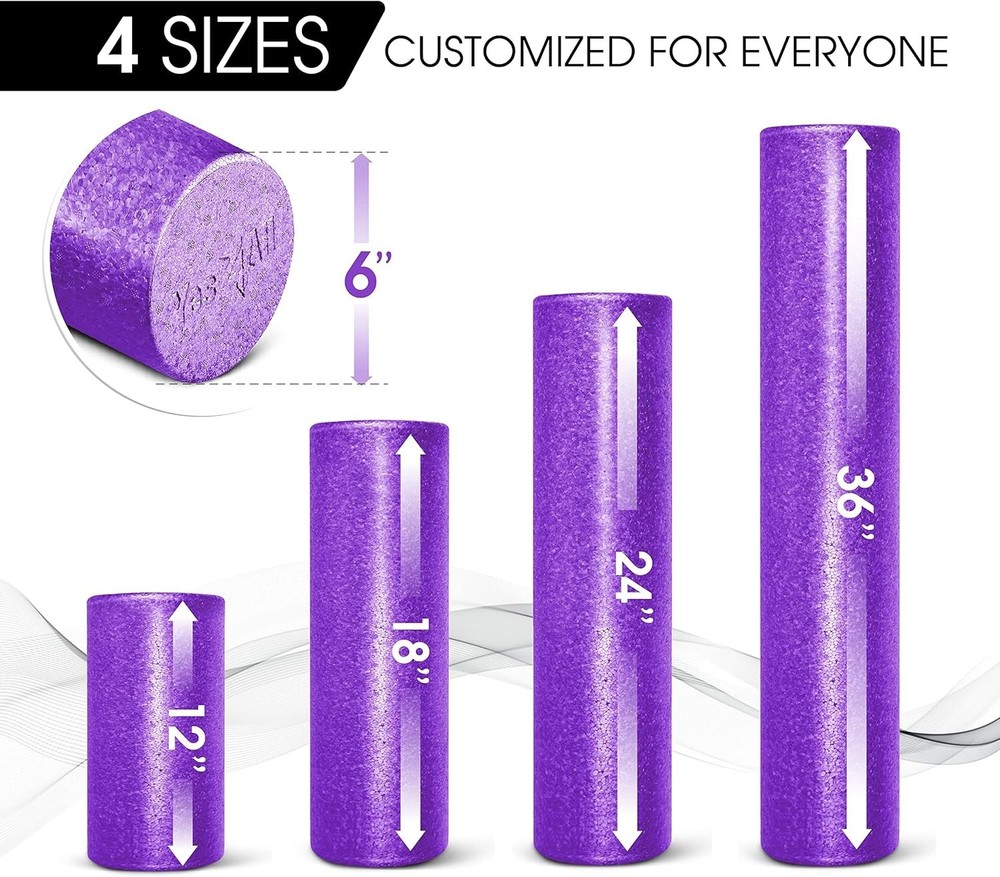 High-Density EPP Round Back Roller Foam, Exercise Foam Roller for Yoga, Pilat...