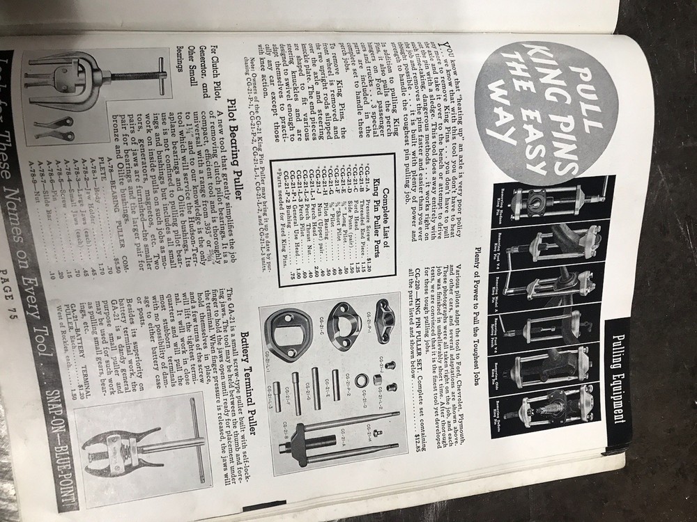 Snap-on 1939 Catalog