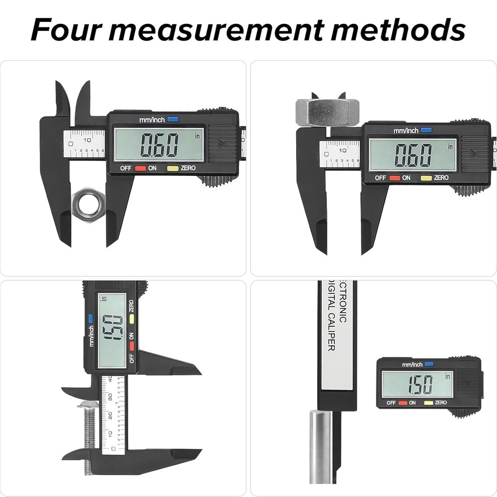 Electronic Digital Caliper, Plastic Vernier Caliper, Caliper Measuring Tool w...
