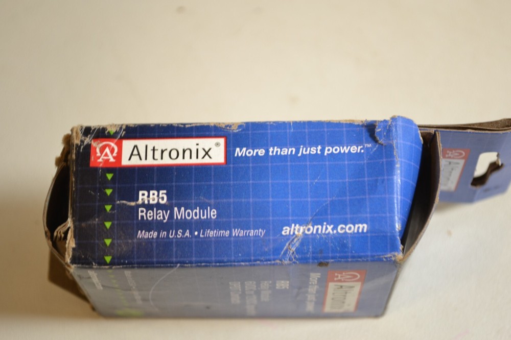 Altronix Part # RB5 - Relay Module 6 VDC or 12 VDC w/ DPDT Contacts