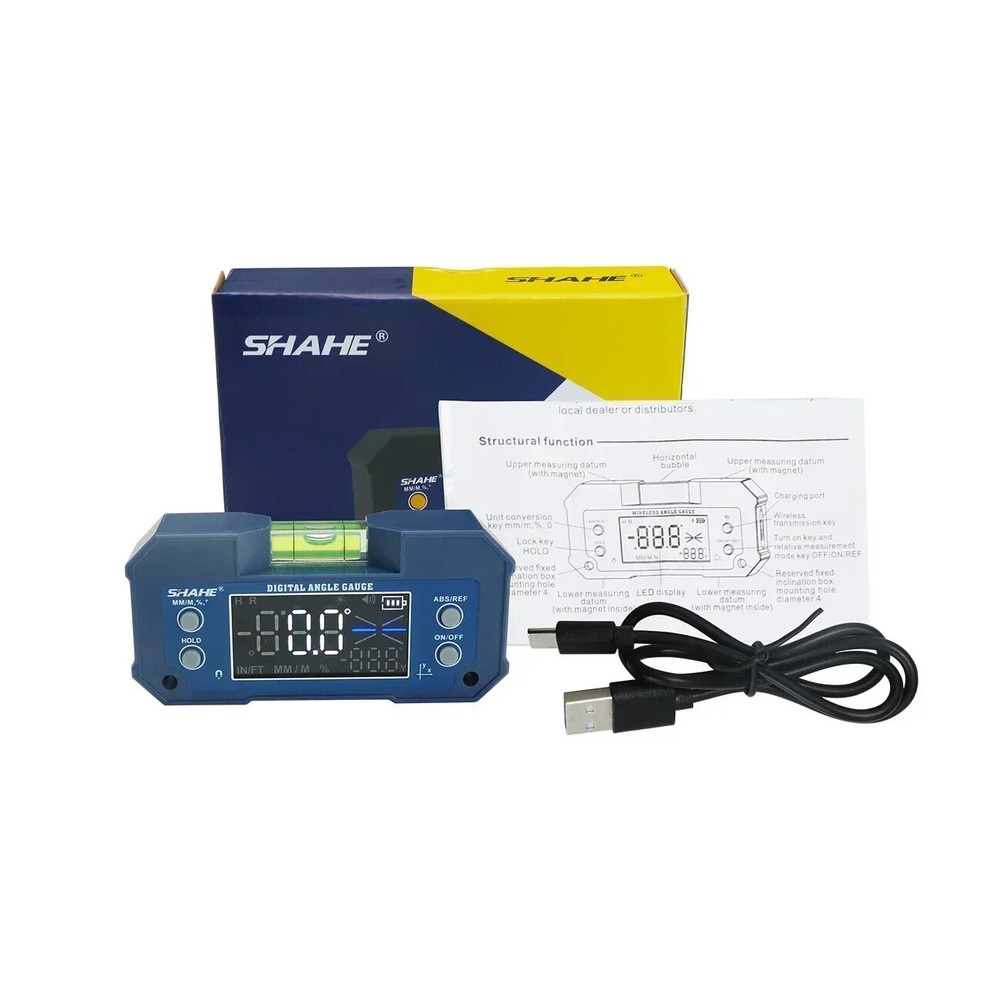 Dual Axis High Precision Level Gauge Digital Angle Meter With Wireless Optional