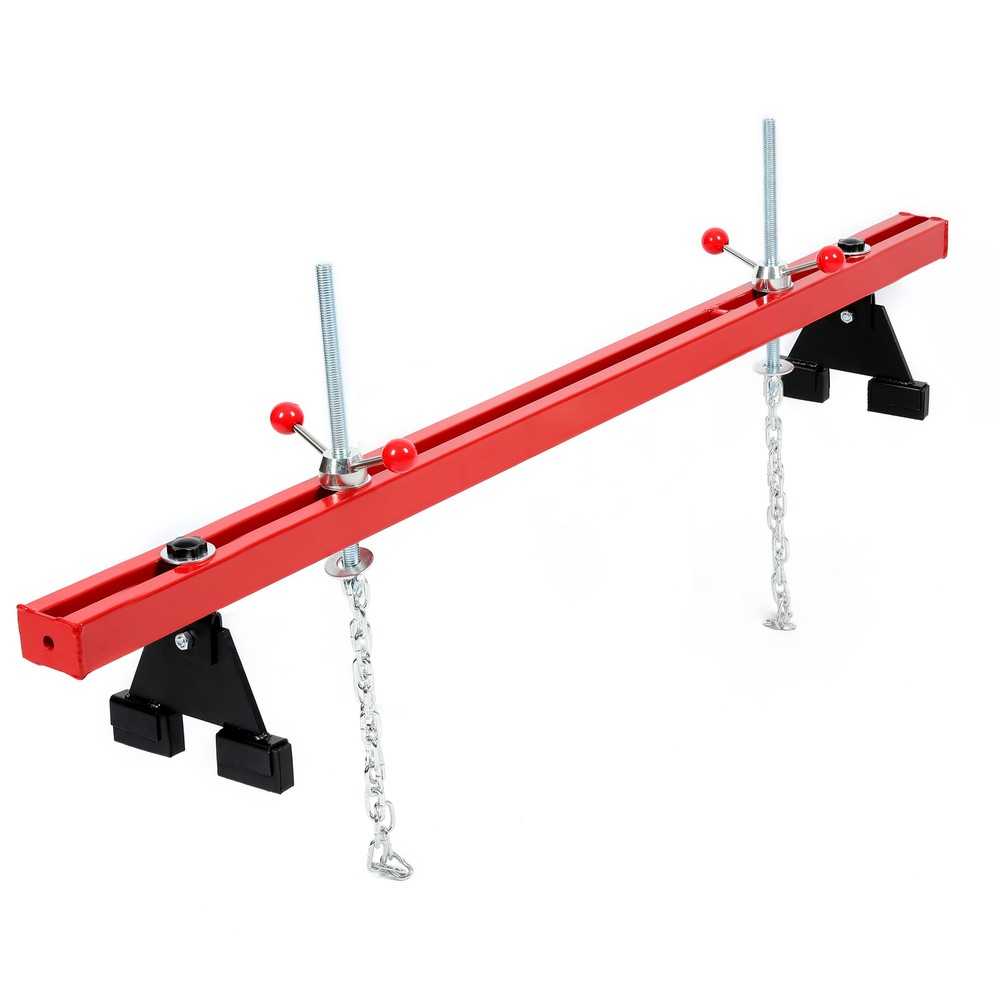 Engine Load Leveler 1100 LBS Capacity Support Bar Transmission W/ Dual Hook Red