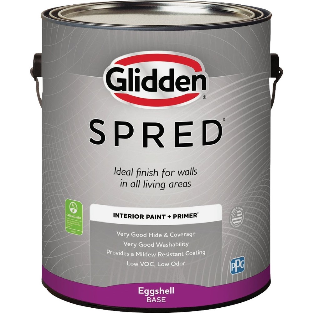 Glidden Spred Interior Paint + Primer Eggshell Ultra Deep Base Gallon Glidden