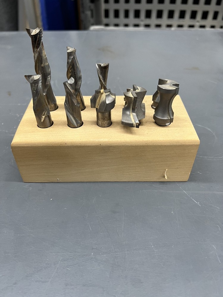 Lot of 10 1/2" router bits assorted types
