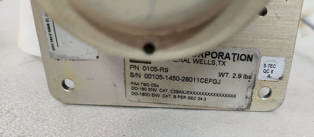 P/N: 0105-R9 S-Tec Autopilot Roll Servo