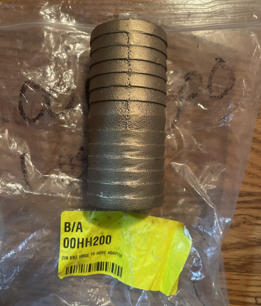 2 inch BRZ Hose to Hose Adapter ( Brass)
