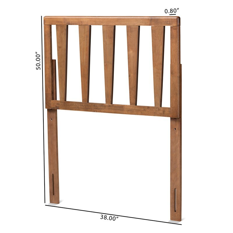 Baxton Studio Duncan Walnut Finished Wood Twin Size Headboard