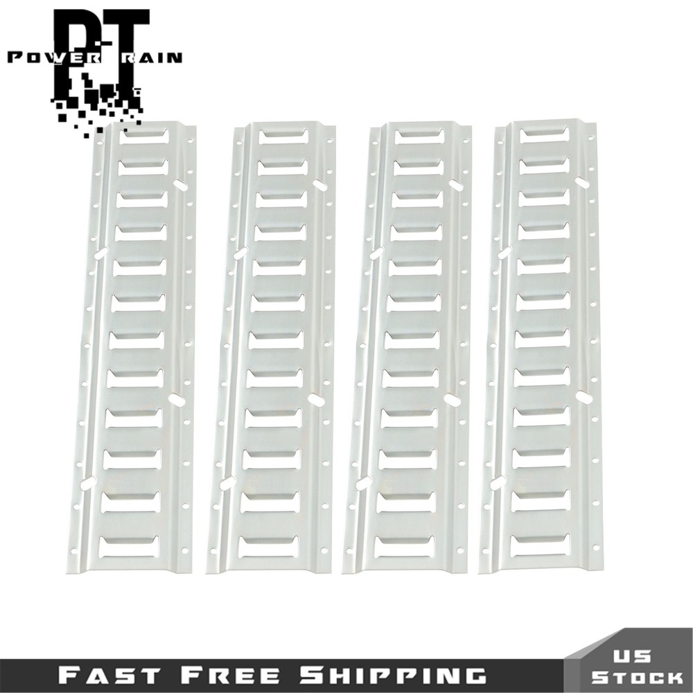 4 Pack 2' E Track Tie Down Rail Kit Silver Rail Enclosed Cargo Trailer