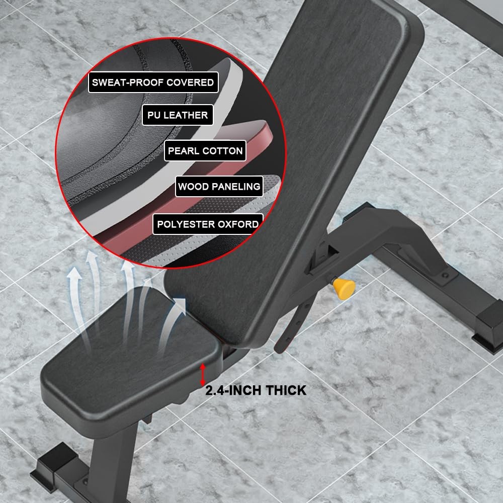 Versatile Adjustable Weight Bench for Incline, Flat, and Decline Workouts