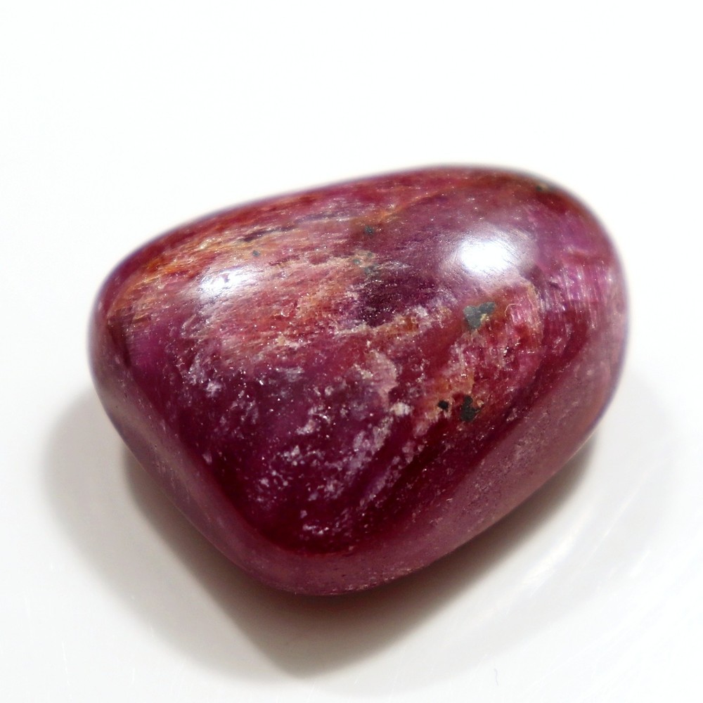 Tumbled Stone: Ruby, Red Corundum from India, Fluorescent (RUB52)