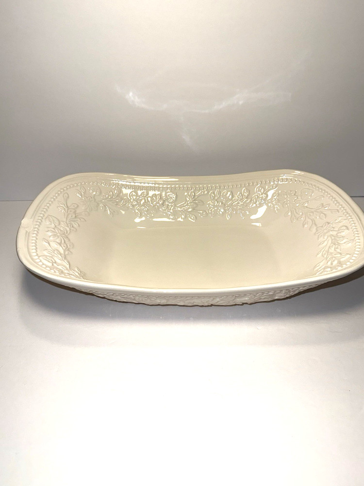 Italker 1938 Serving Dish White 14” X 8” Dishwasher Microwave Safe