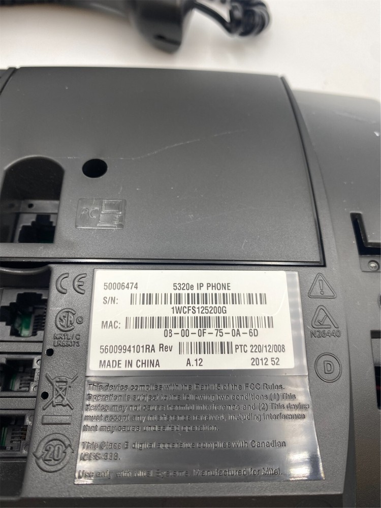 MITEL 5320E IP PHONE (Non-Backlit) 50006474