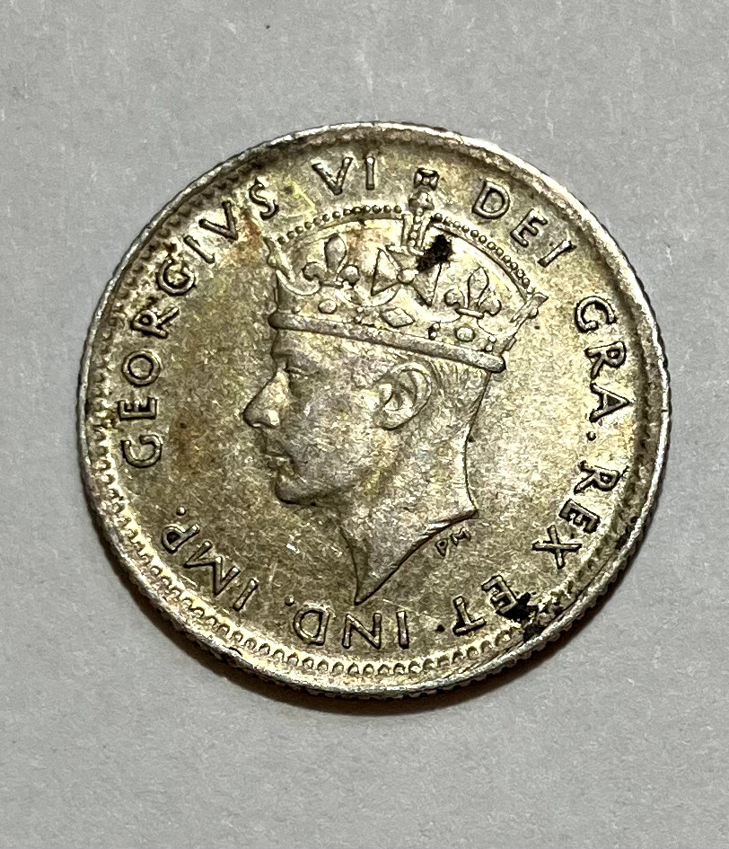 1944 Newfoundland Silver 5 Cents