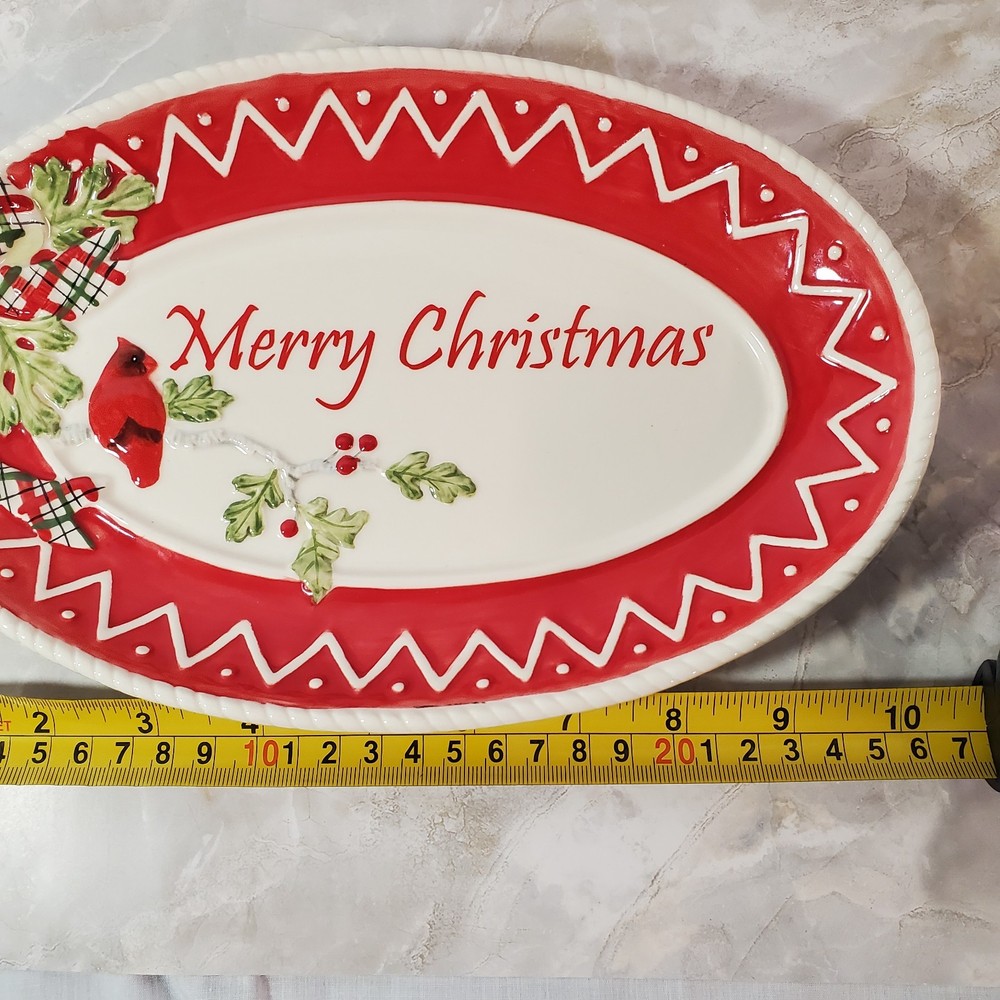 Fitz And Floyd Christmas Platter Small Winterberry