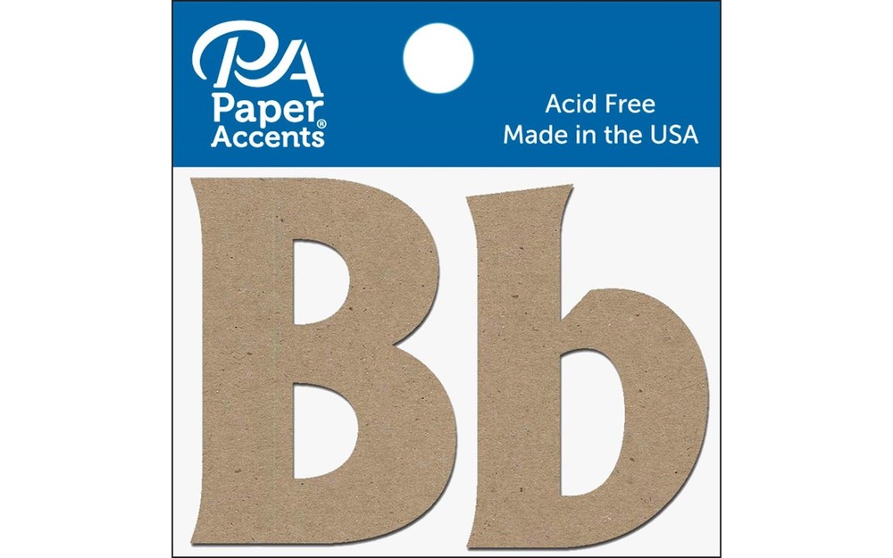 Chipboard Letter 2" Bb 2pc Natural