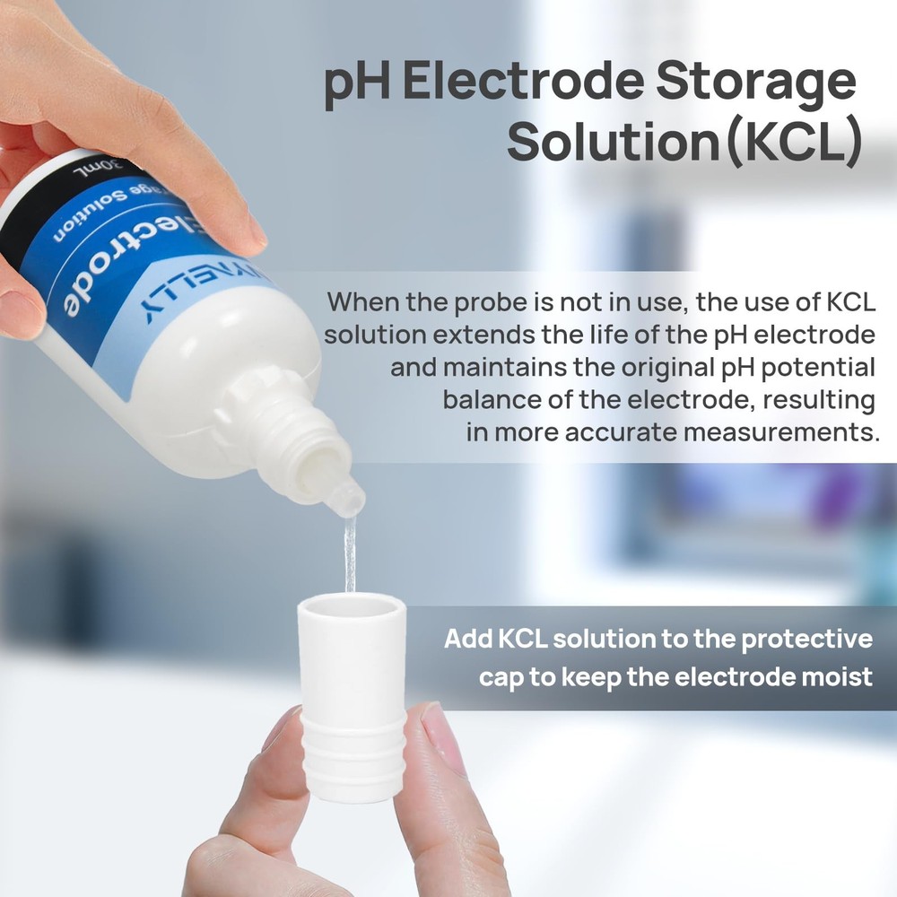 pH Meter Calibration Solution Kit, 3 Bottles 50ml pH Calibration Solution (pH...