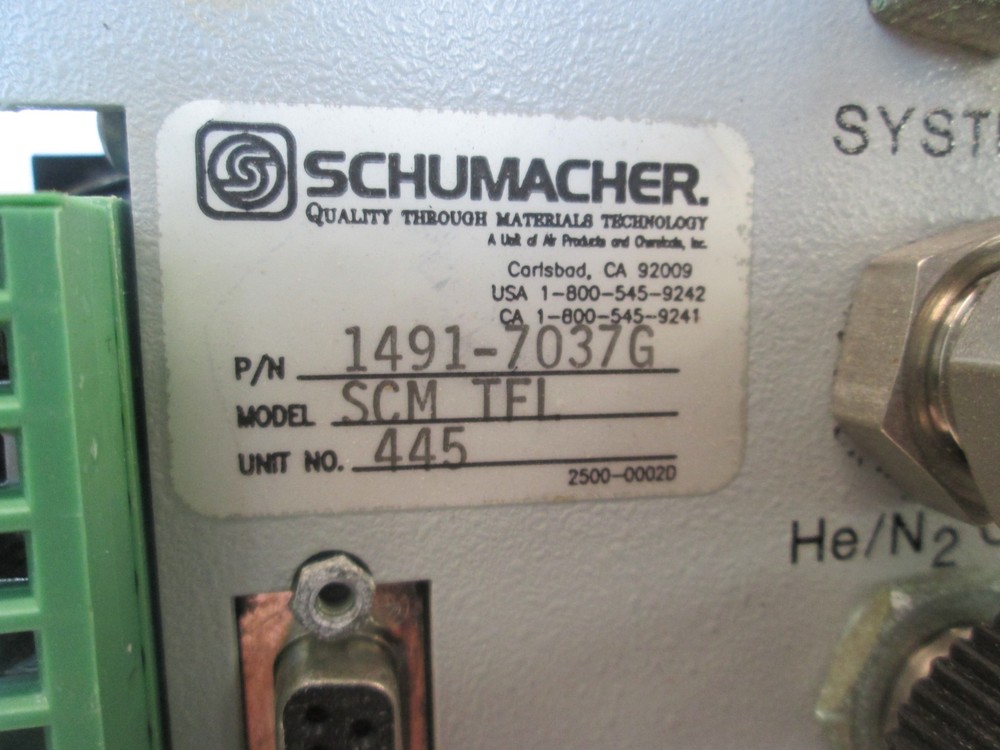 Schumacher, SCM TFL, Transfill Source Controller, 1491-7037G, Used