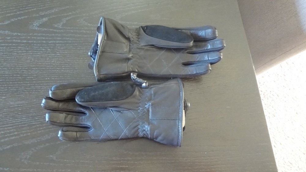 BLACK LEATHER WOMEN'S SMALL/MEDIUM K2 LINED WINTER GLOVES NEW
