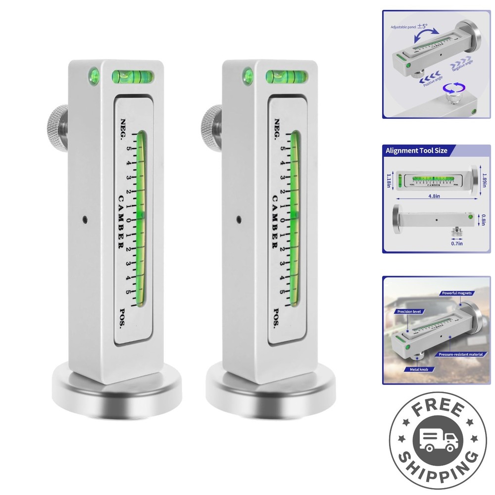 High-Quality 2 Pack Magnetic Caster and Camber Alignment Tools for Vehicles
