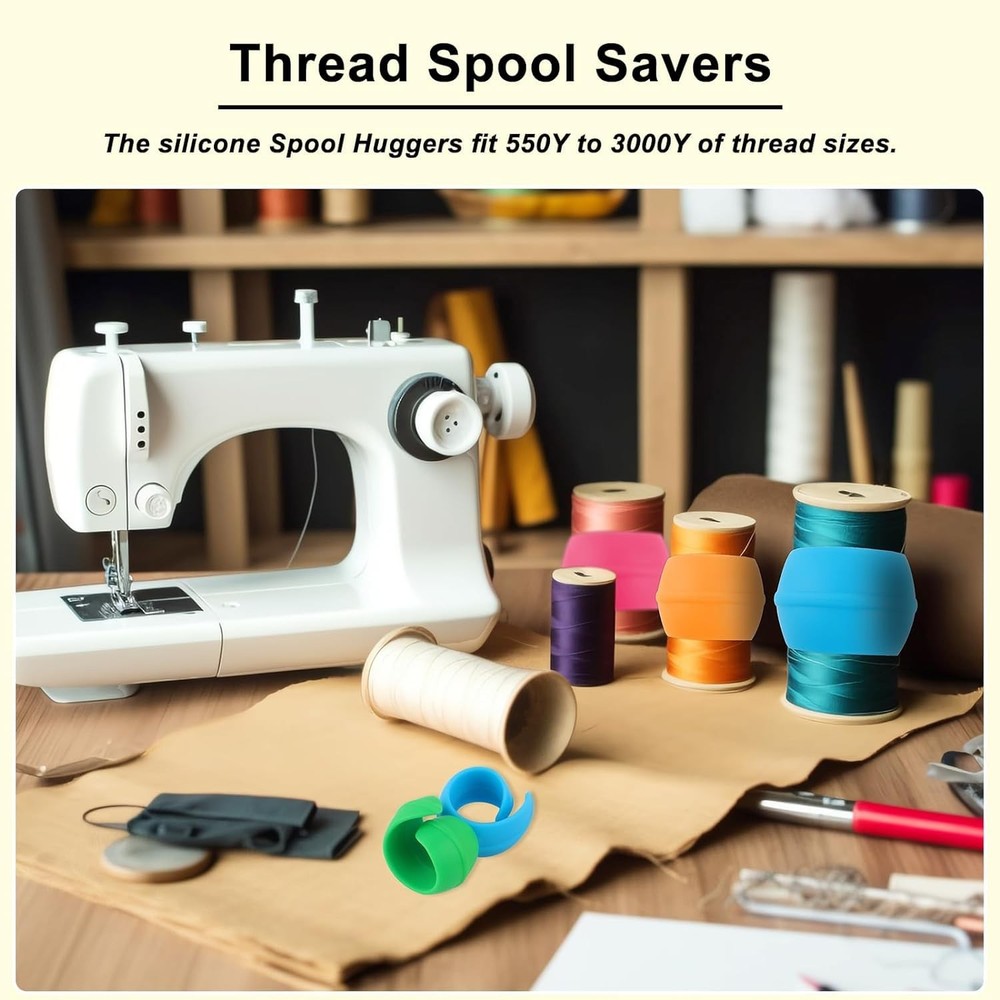 Embroidery Machine Thread 28 Assorted Colors 500M Polyester Spools Holder Set